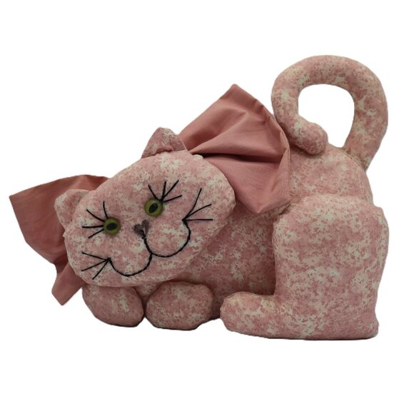 Stuff Handmade Pink Cat Makes A Great Display - Picture 1 of 7